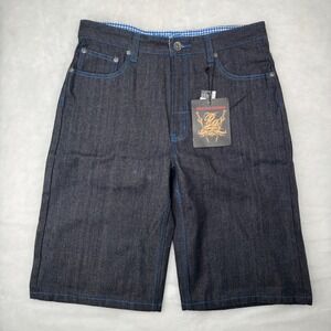 Denim Shorts 36 Blue Raw Sapphire Y2K Baggy skater baggy shorts Mens
